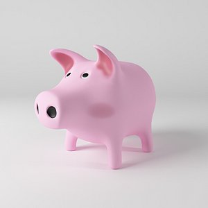 3d cartoon pig