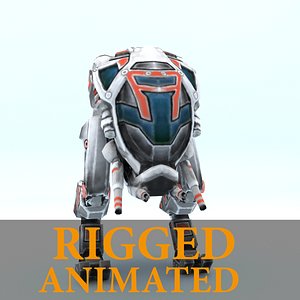 - robot rigged character 3d model