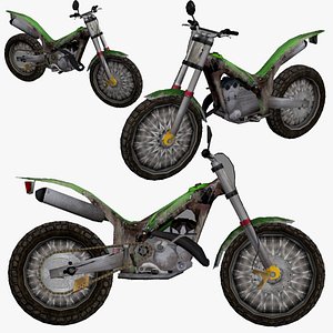Dirt bike-offroad bike-001-low poly-game ready 3D model