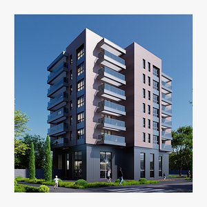 Apartment building realistic model