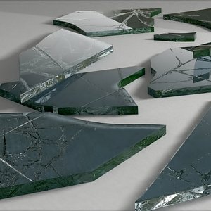 Broken Glass Pieces