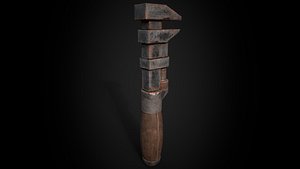 3D model Antique Wrench - Prop Breakdown - Game Ready PBR 3D Model Low-poly 3D model