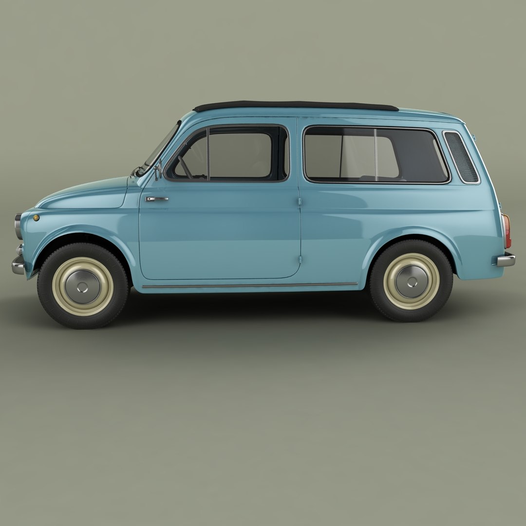 3d 1960 Fiat 500 Jardiniere