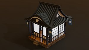 3D Japanese House Lowpoly Isometric