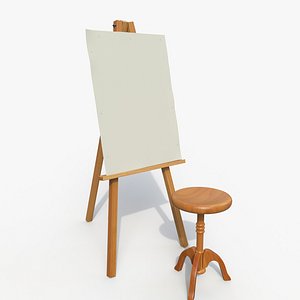 Carved Wood Easel for Painting