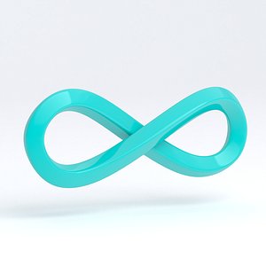 3D Infinity Symbol blue v1 model