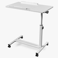 Overbed Rolling Laptop Table White