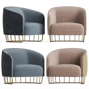3D armchair chair