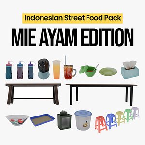3D Indonesian Street Food Pack &ndash; Mie Ayam Edition