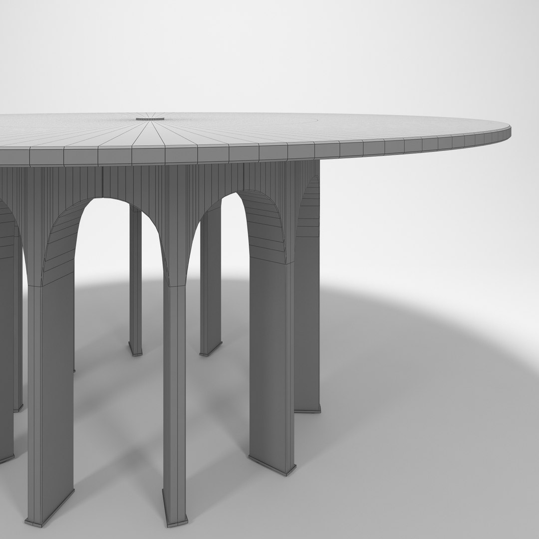 Baker Arcade Dining Table 3d Model