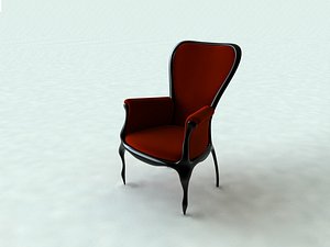 3d victorian baroque chair model