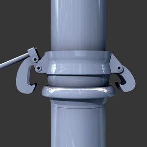 pipe union link 3d model