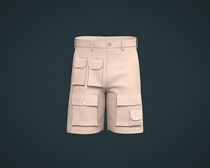 Mens cargo shorts with multiple pockets with Nylon Crepe Fabric