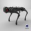 Rigged Unitree Go1 Robot Dog Black PBR