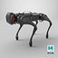 Rigged Unitree Go1 Robot Dog Black PBR