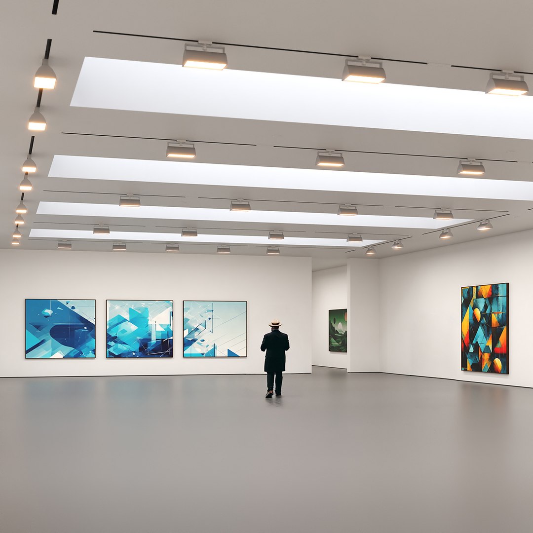 Art Gallery Interior 3D model preview