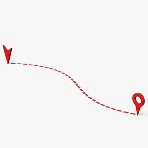 Map Pin Route 3D model
