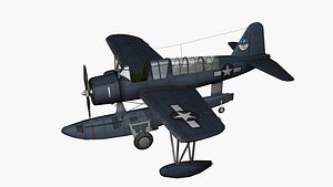 OS2U Kingfisher 1944 3D model
