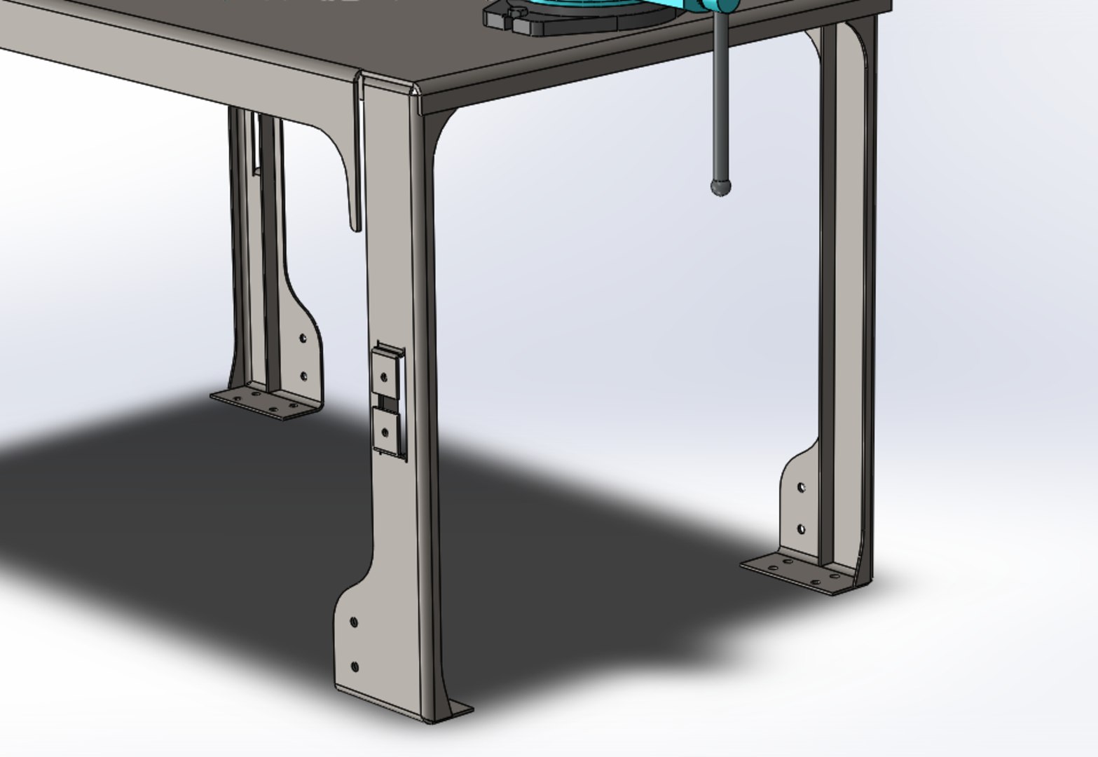 3D Sheet Metal Table TurboSquid 1738302