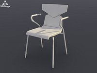 Ole T-shape one-piece shell with seat and backrest cusion on request