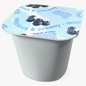3D Blueberry Yogurt Gerber model