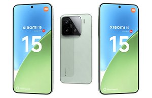 Xiaomi 15 Green Low Poly model
