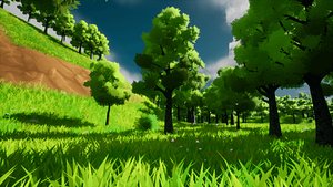 3D Stylized GrassLand  Dream Lake