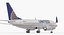 3D boeing 737-700 interior united airlines
