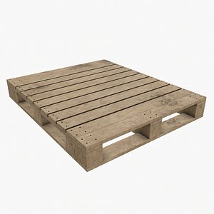 3D pbr wooden pallet model