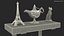 Wooden Wall Shelf with Cultural Souvenirs