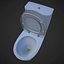 3d model real-time ready toilet pbr