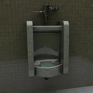 3d realistic urinal model