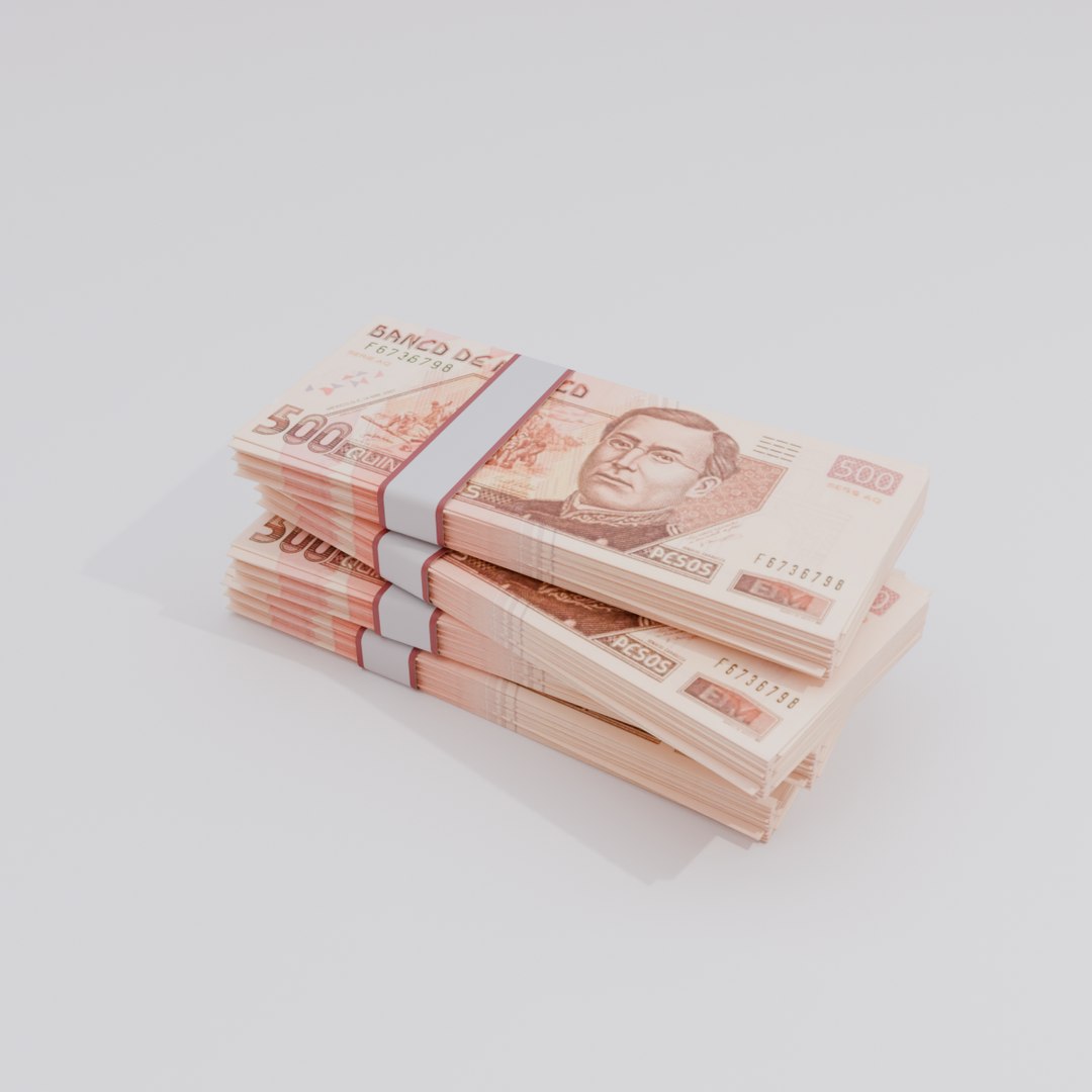 3D 500 Mexican Peso Currency Model - TurboSquid 2394826