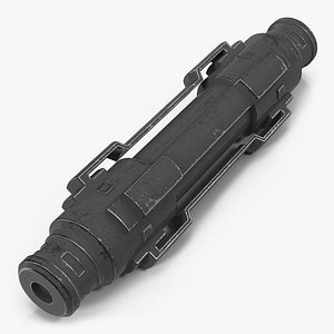 3d model ram cylinder hydraulic sci fi