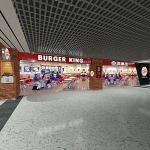3d model burger king asia