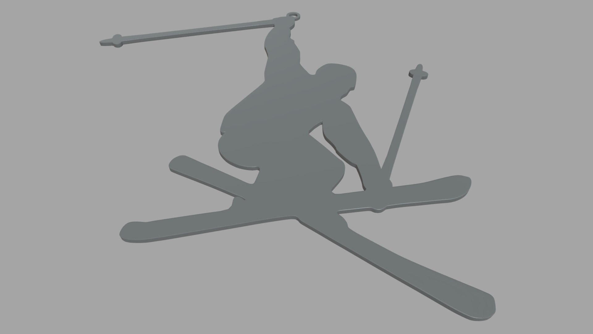 Skiing keychain on sale