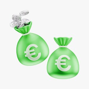 Coin Euro Money Bag Coins Icon
