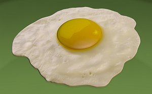 3d model fried egg