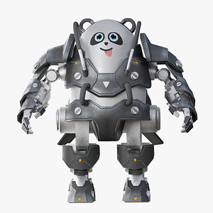 3D Panda Mecha Character