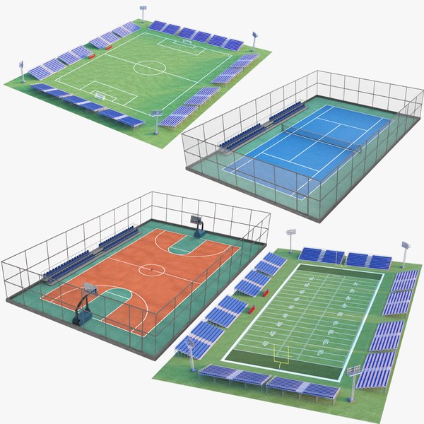 3D model sports courts