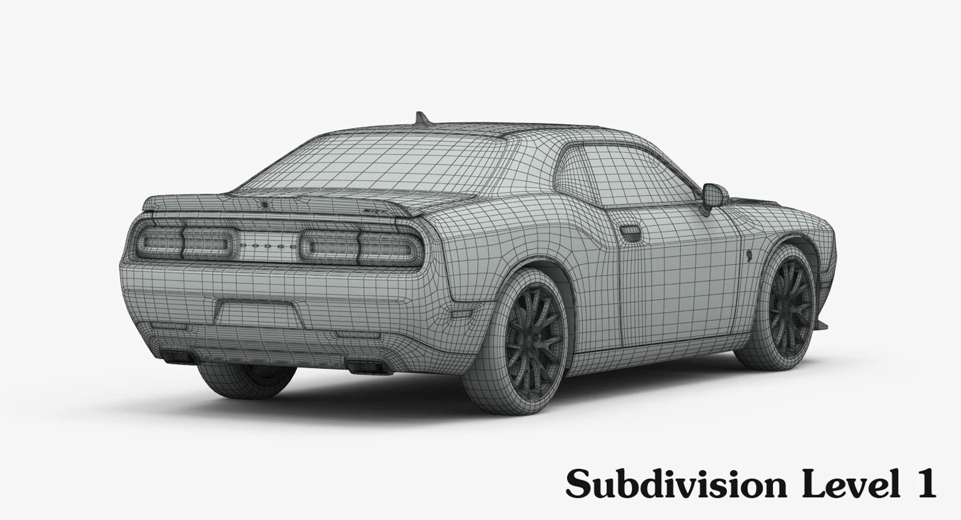 3d Dodge Challenger Srt Hellcat Model