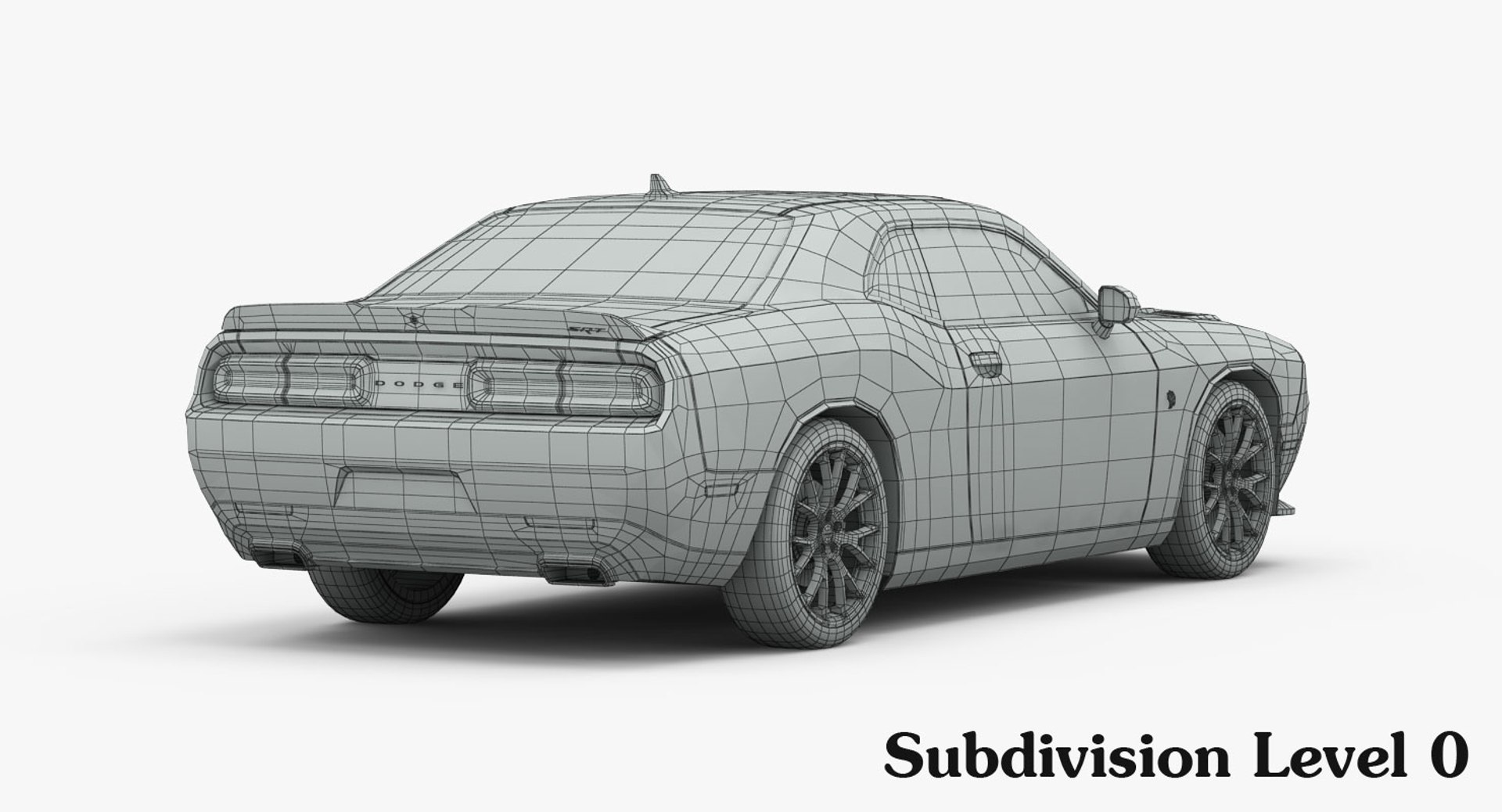 3d dodge challenger srt hellcat model