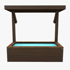 3D Stylized Horse Water Trough model