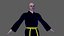 Karate-Kämpfer-Schwarze Uniform