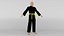 Karate-Kämpfer-Schwarze Uniform