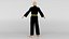 Karate-Kämpfer-Schwarze Uniform