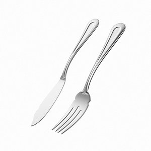 3D model fish cutlery