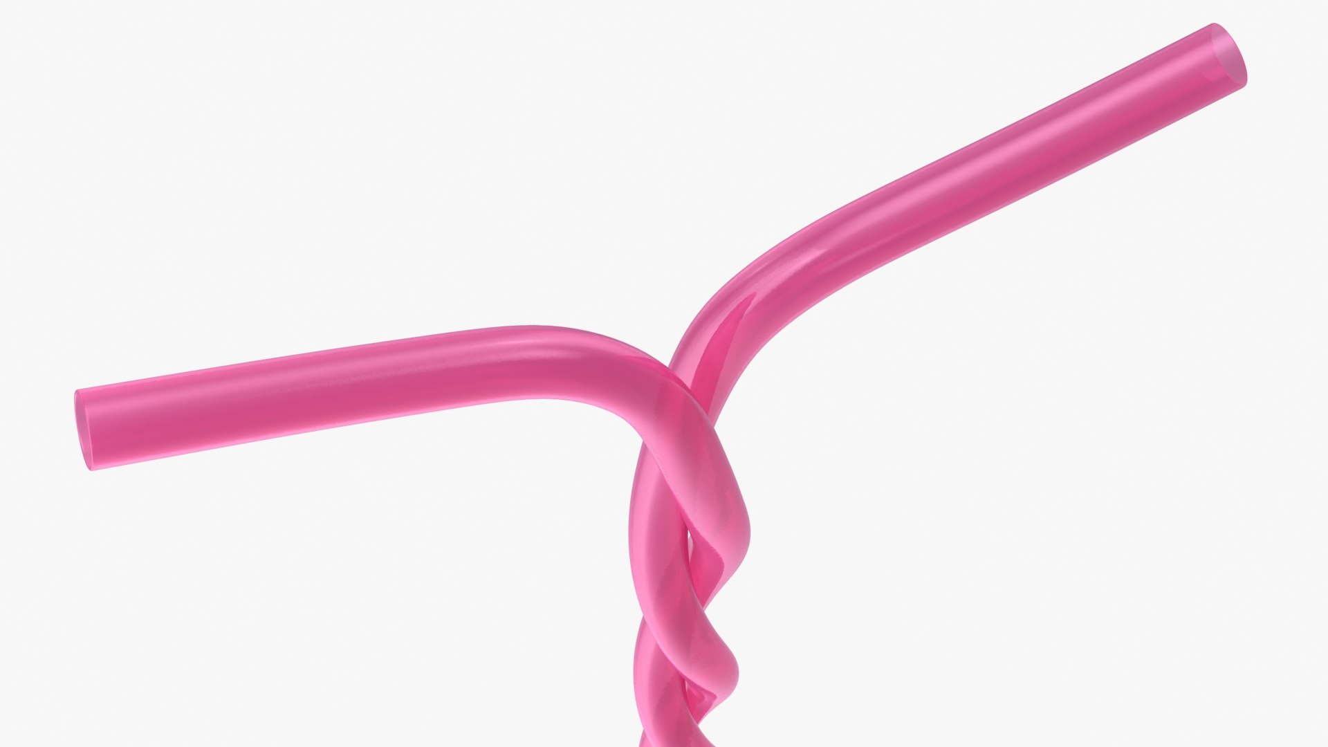 Y Shape Plastic Drinking Straw 3D Model - TurboSquid 1970042