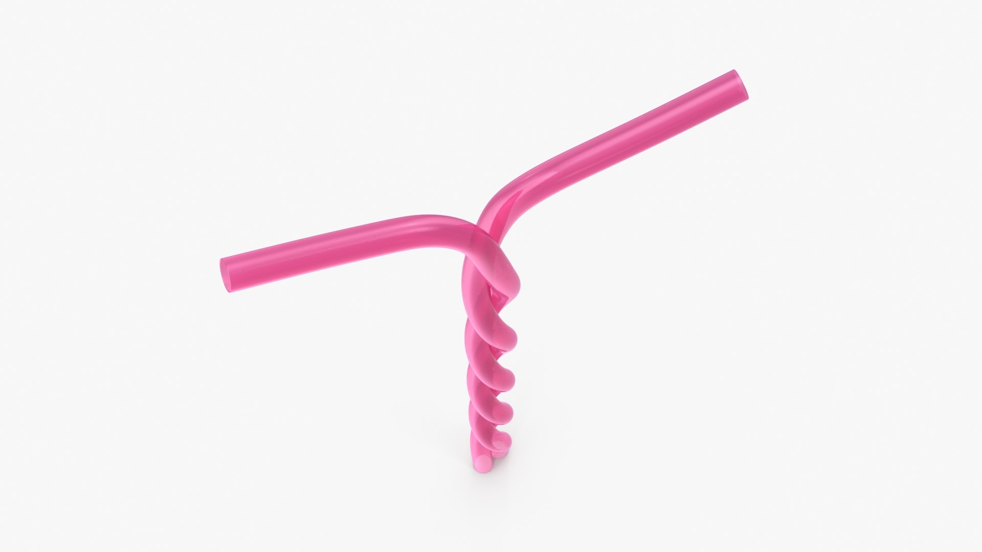 Y Shape Plastic Drinking Straw 3D Model - TurboSquid 1970042