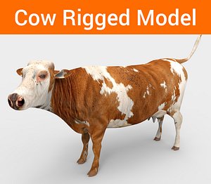 cow rigged 3D model